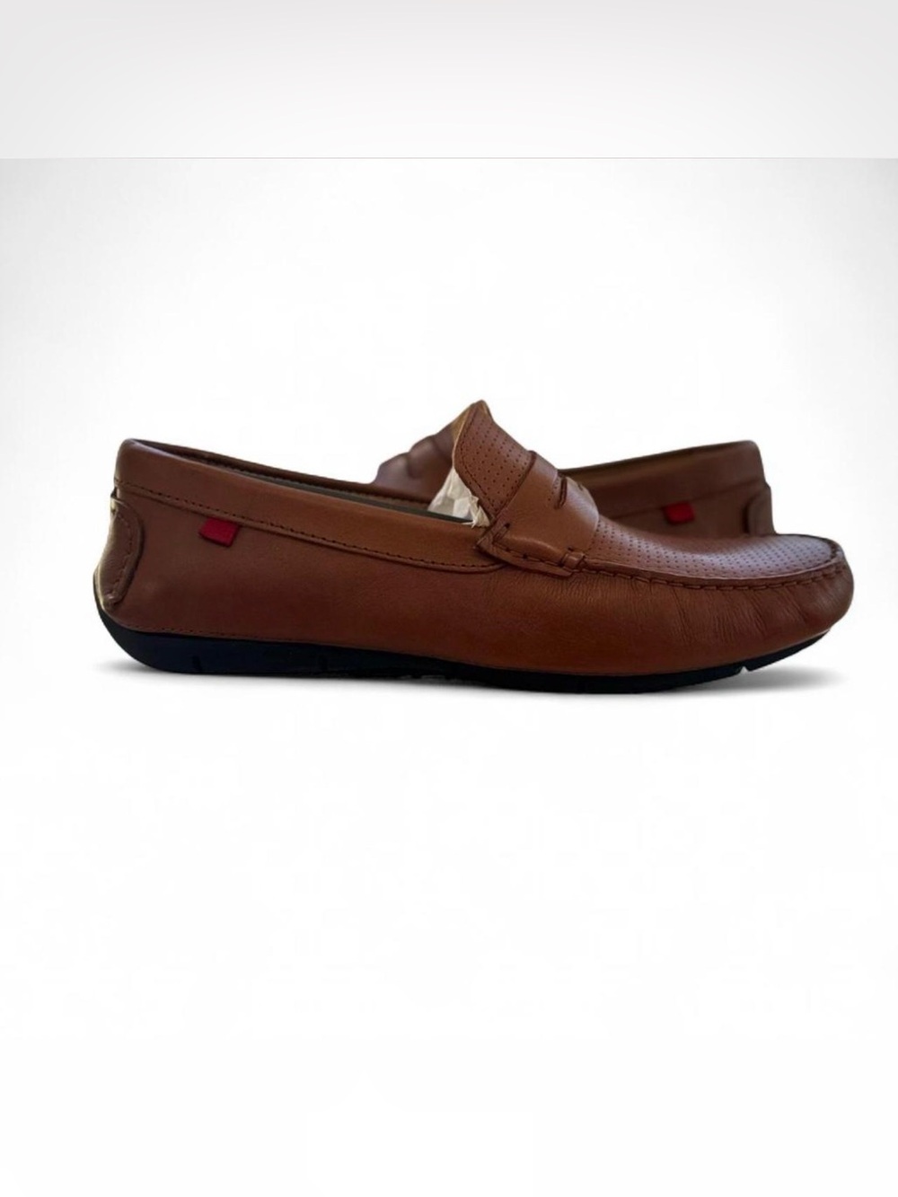 Marc Joseph New York Greenwich Men 10 Perforated Leather Drivers Whiskey Loafers